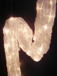 White Cyliner Oraganza Drape - Pillar Post fairy lights